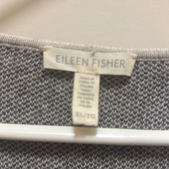 Eileen Fisher wool/ organic cotton sweater box cut. - Picture 2 of 7